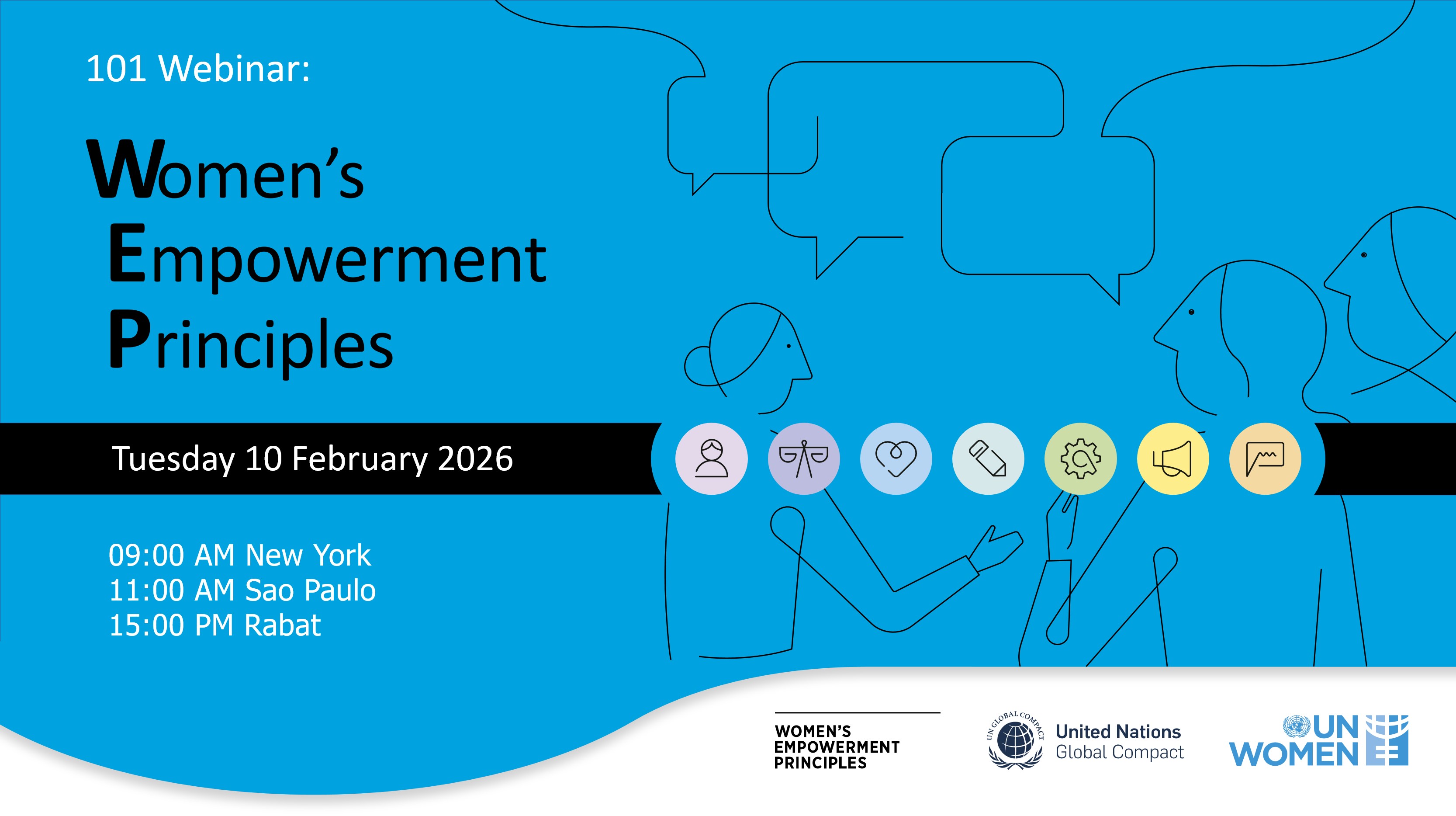 101 Webinar Women's Empowerment Principles Tuesday 10 February 2026 09:00 AM New York 11:00 AM Sao Paulo
