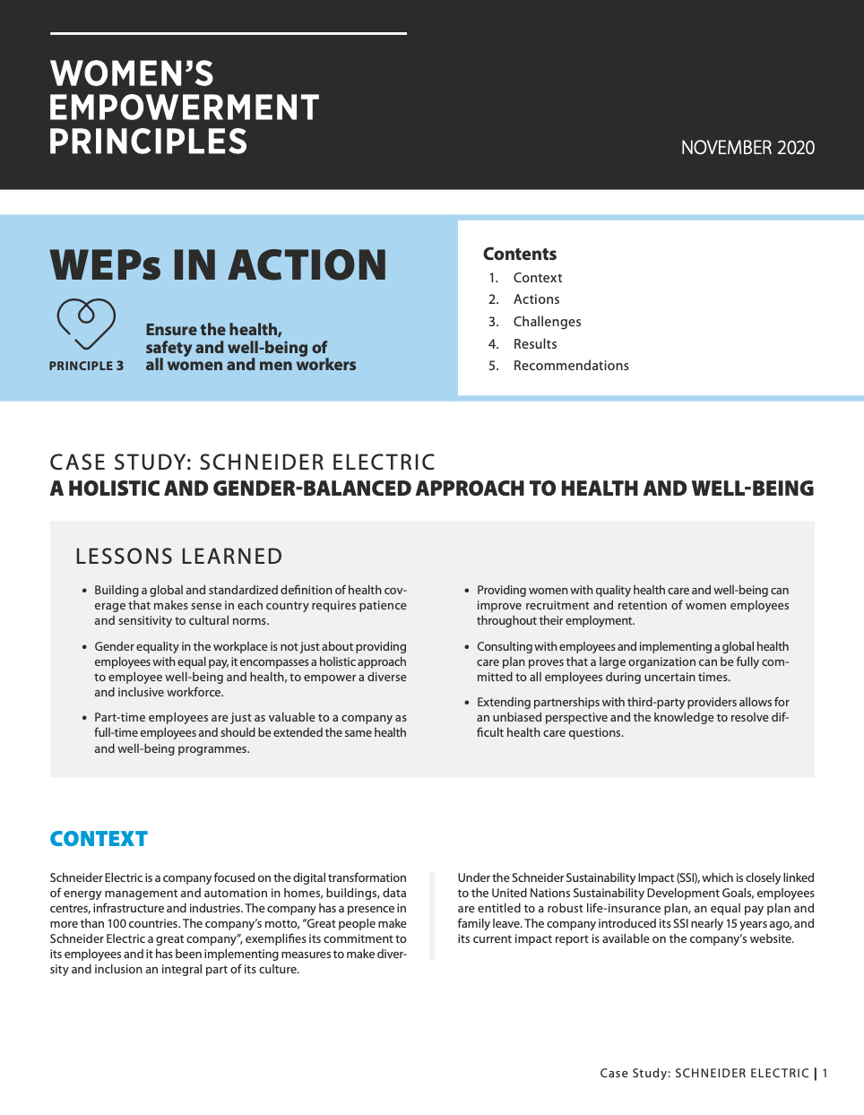 A Holistic and Gender-Balanced Approach to Health and Well-Being