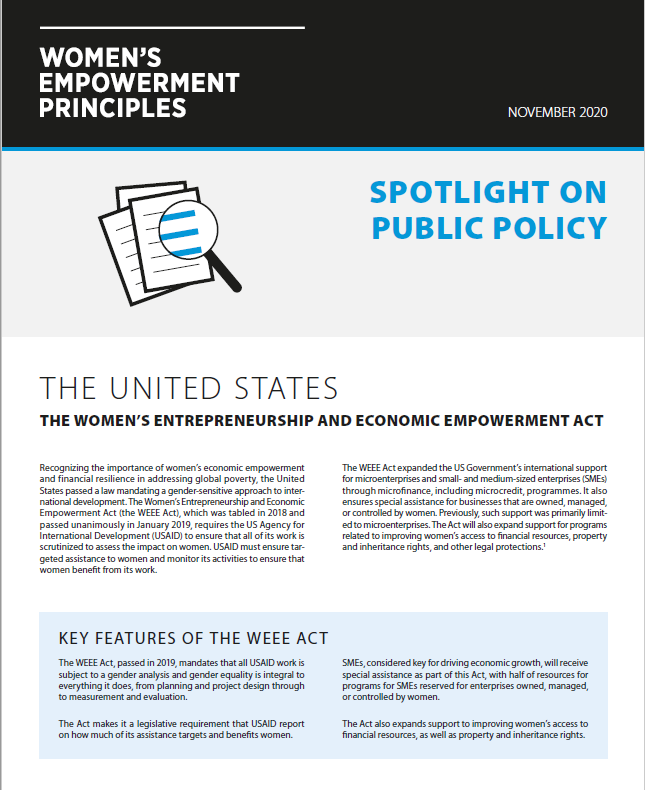 United States: The Women's Entrepreneurship and Economic Empowerment Act