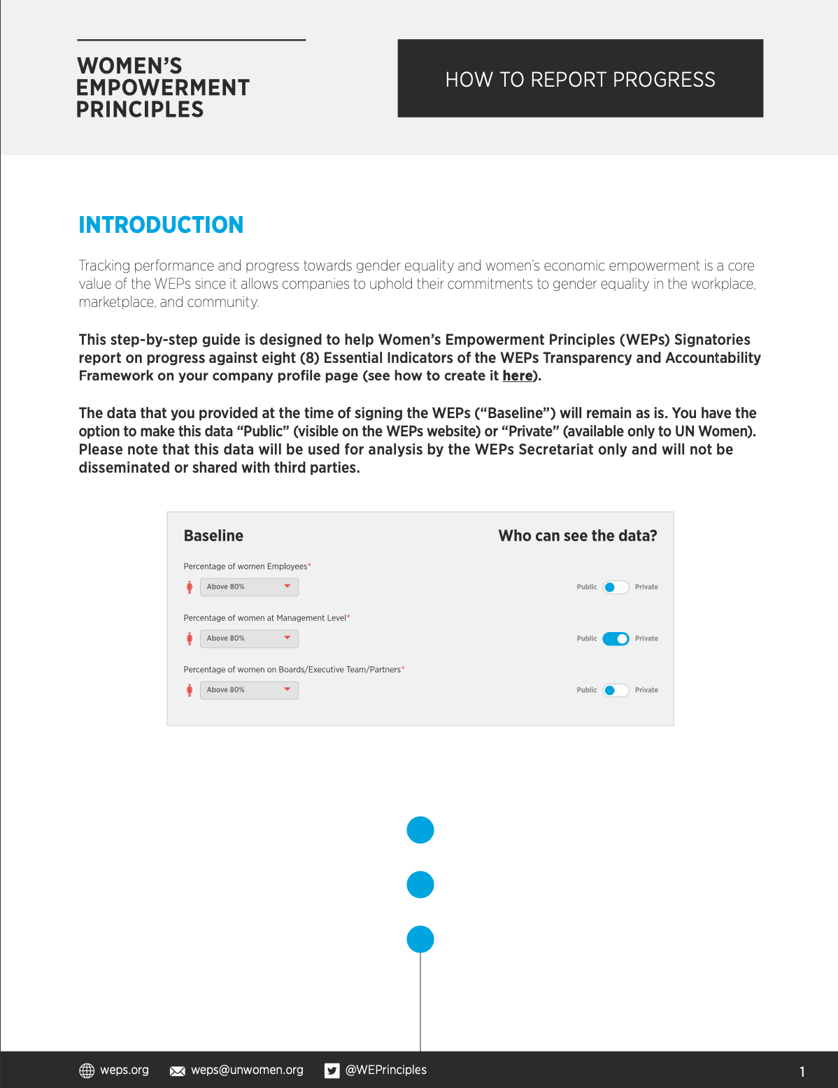 WEPs Guidance Note: How to Report Progress