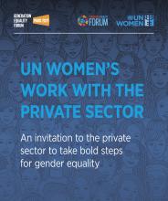 an invitation to the private sector to take bold steps for gender equality