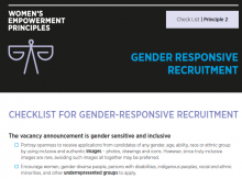 Gender-responsive recruitment
