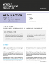 Improving the Gender Balance on Boards and in Leadership