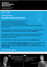 WEPs Bulletin Issue 2: Equality Means Business