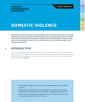 Domestic Violence Policy Template 
