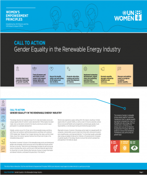 Call to Action: Gender Equality in the Renewable Energy Industry